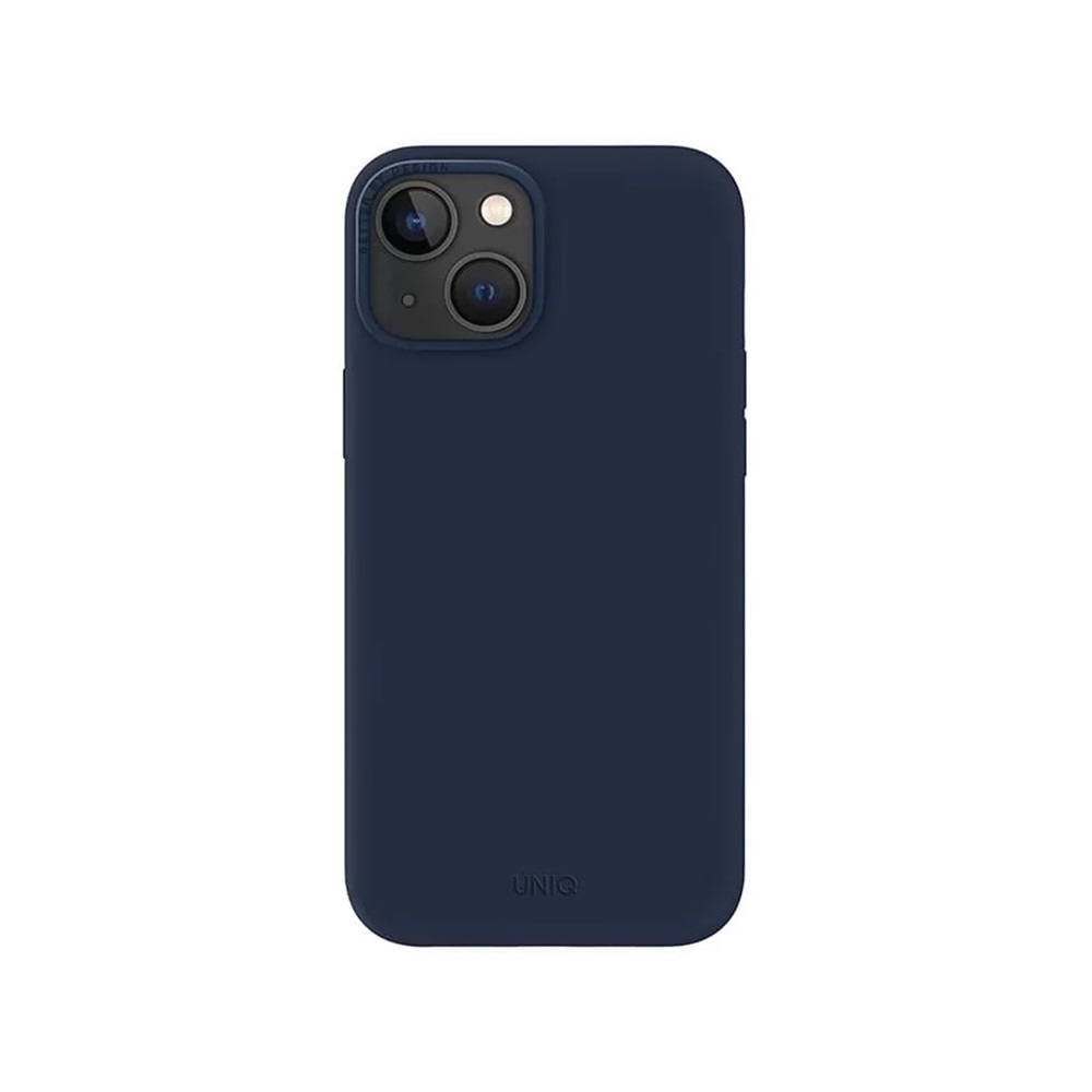 Uniq Case Liquid Silicone Lino Marine for iPhone 14, Blue - Image 2