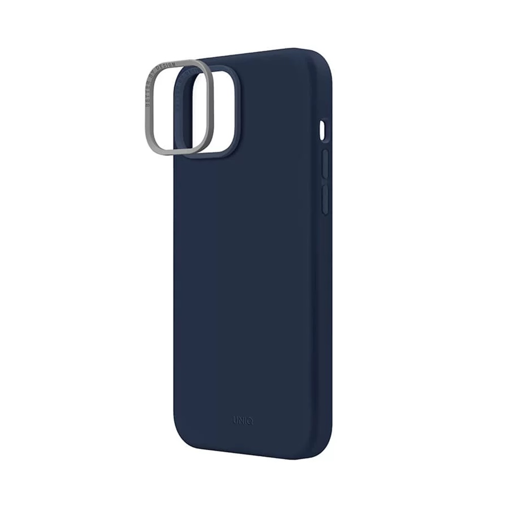 Uniq Case Liquid Silicone Lino Marine for iPhone 14, Blue - Image 3