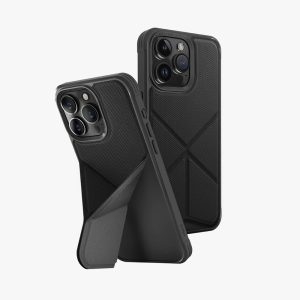 Uniq Case Hybrid Magclick Charging Transforma for iPhone 15 Pro, Black