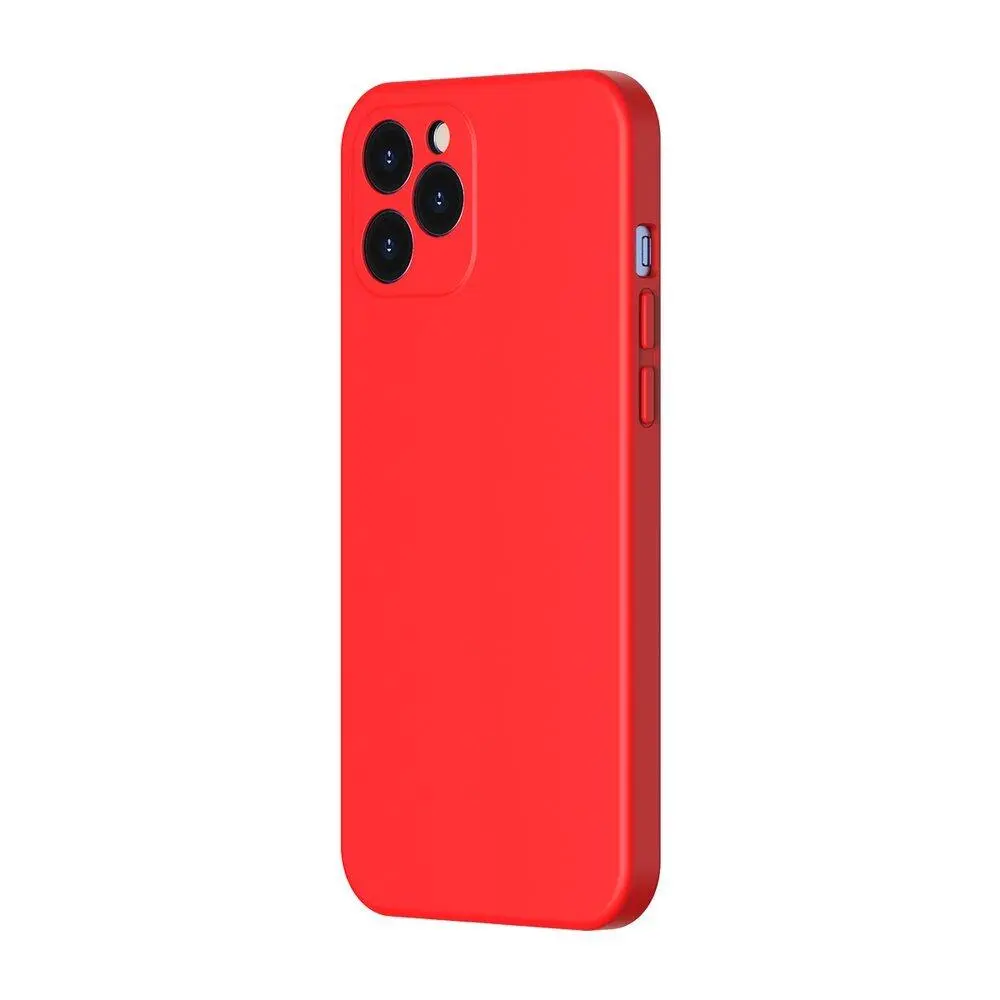 Baseus Case Liquid Silicone Gel Protective iPhone 12 Pro Max, Red - Image 2