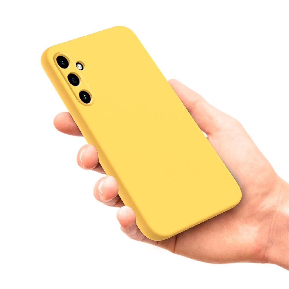 WOO Case Liquid Silicone Samsung A15 4G, Yellow - Image 2