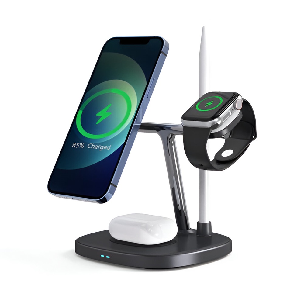 WIWU Wireless Charger 4 in 1 M8, Black - Image 2