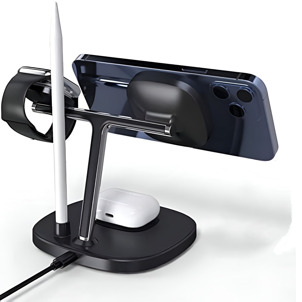 WIWU Wireless Charger 4 in 1 M8, Black - Image 4