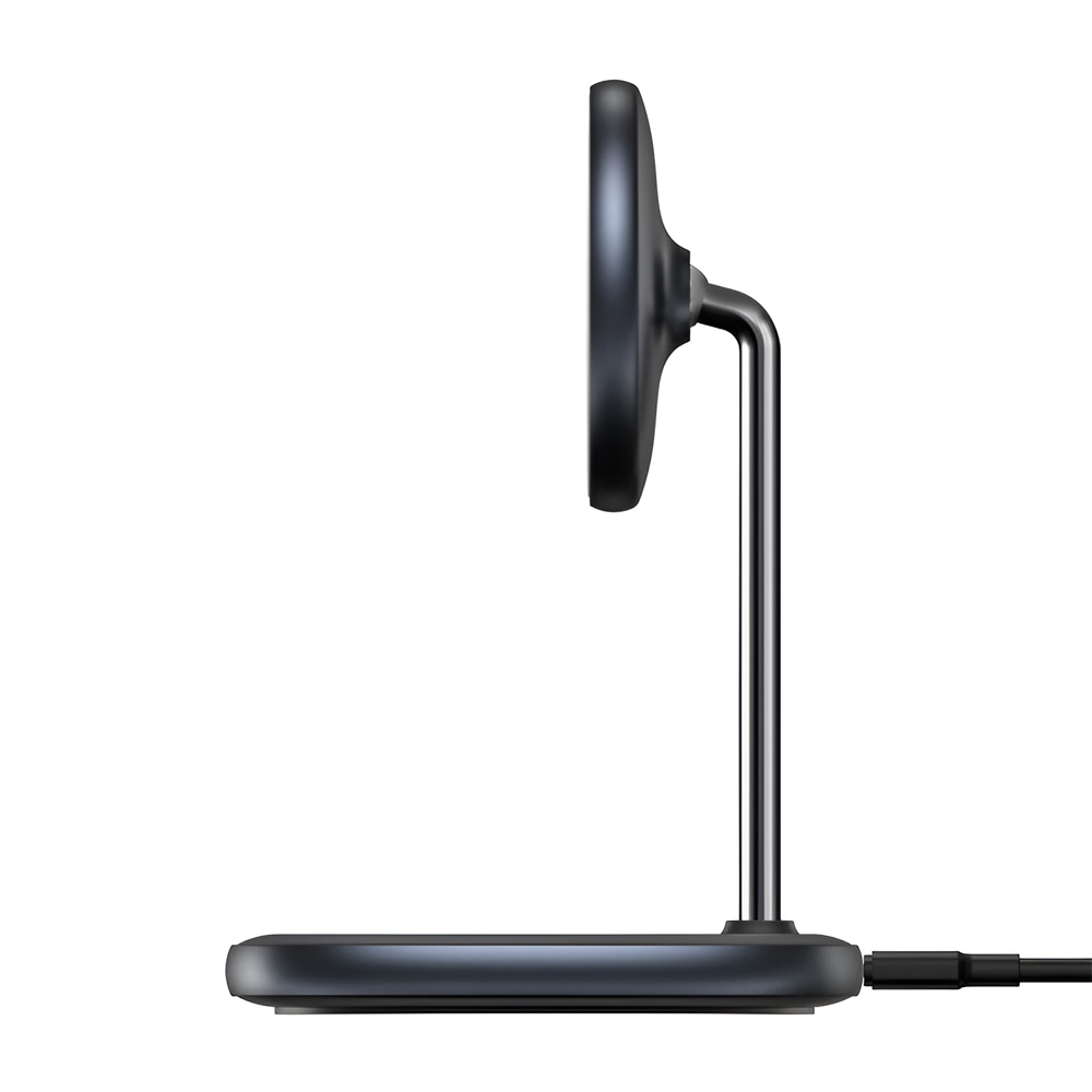 Baseus Wireless Charger Swan Magnetic Desktop Bracket Type-C 15W for iPhone 12/13/14, Black - Image 3