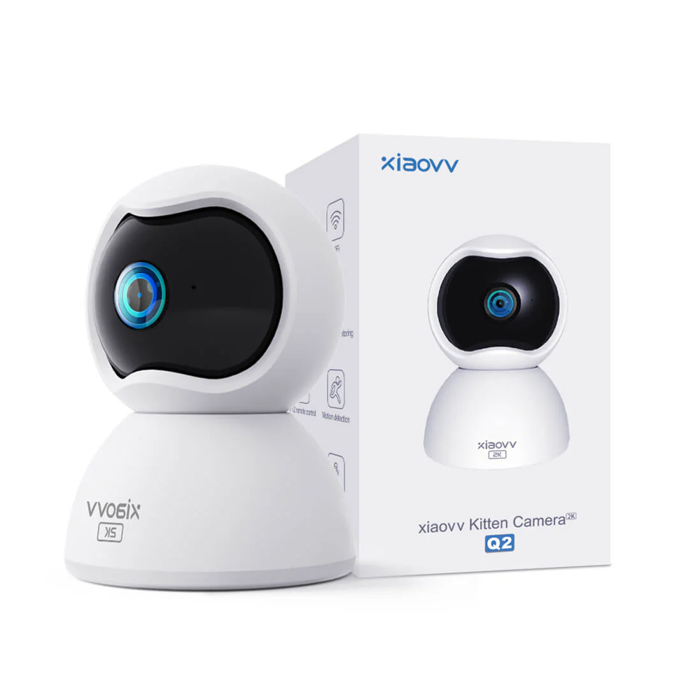 XIAOVV Indoor WiFi Camera 355° 2K (3MP) PTZ Q2 , White - Image 4