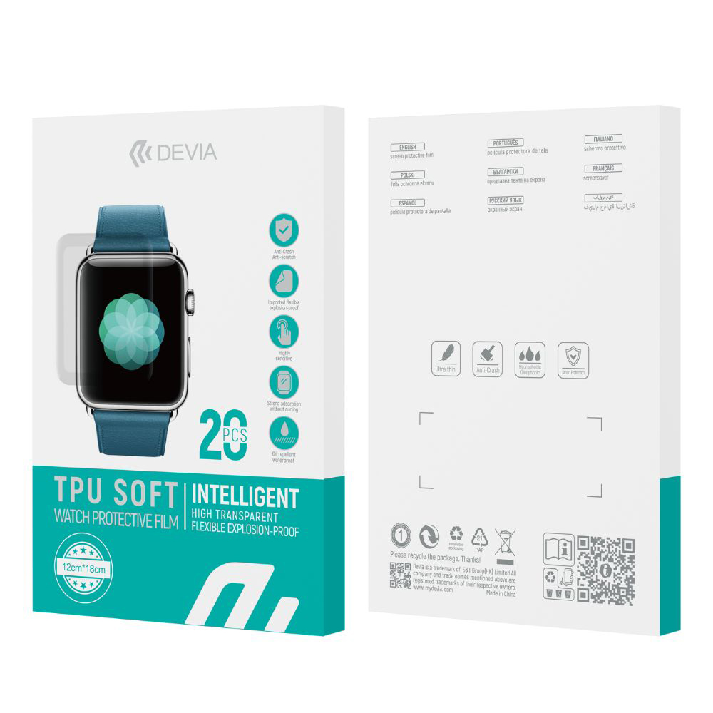 Devia Intelligent TPU Soft Anti-explosion Front Film For Watch(20PCS) - Image 3