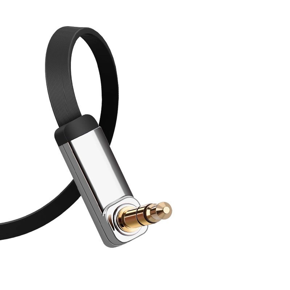 UGREEN Cable AUX 3.5mm to 3.5mm 90° 1M Flat AV119, Silver - Image 3