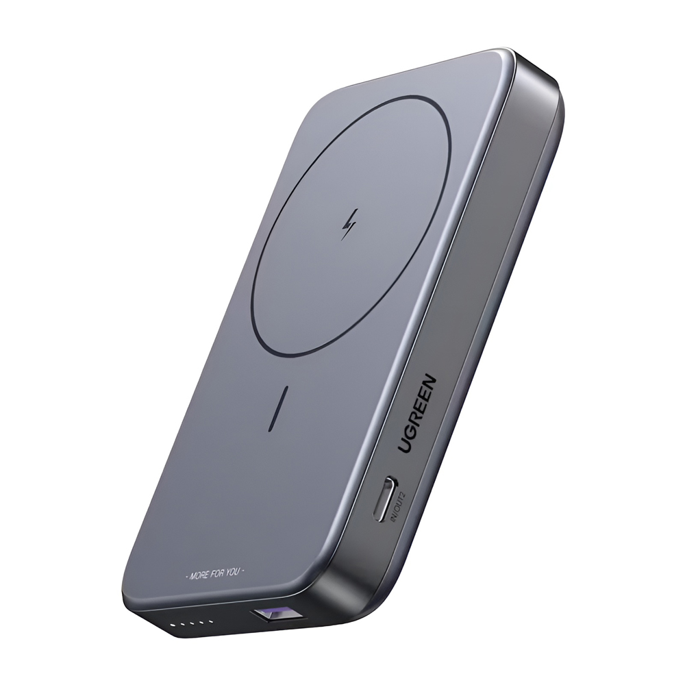 UGREEN Power Bank Foldable Kickstand Magnetic Wireless 10000mAh, 20W, Space Gray