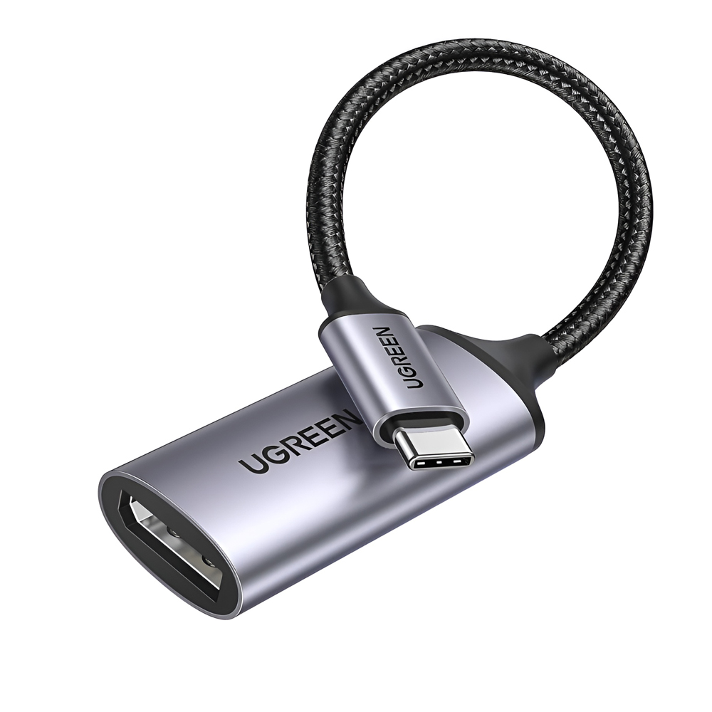 UGREEN Adapter Type-C 3.0 to DisplayPort 1.4 8K@60Hz 0.1M CM654, Gray - Image 2