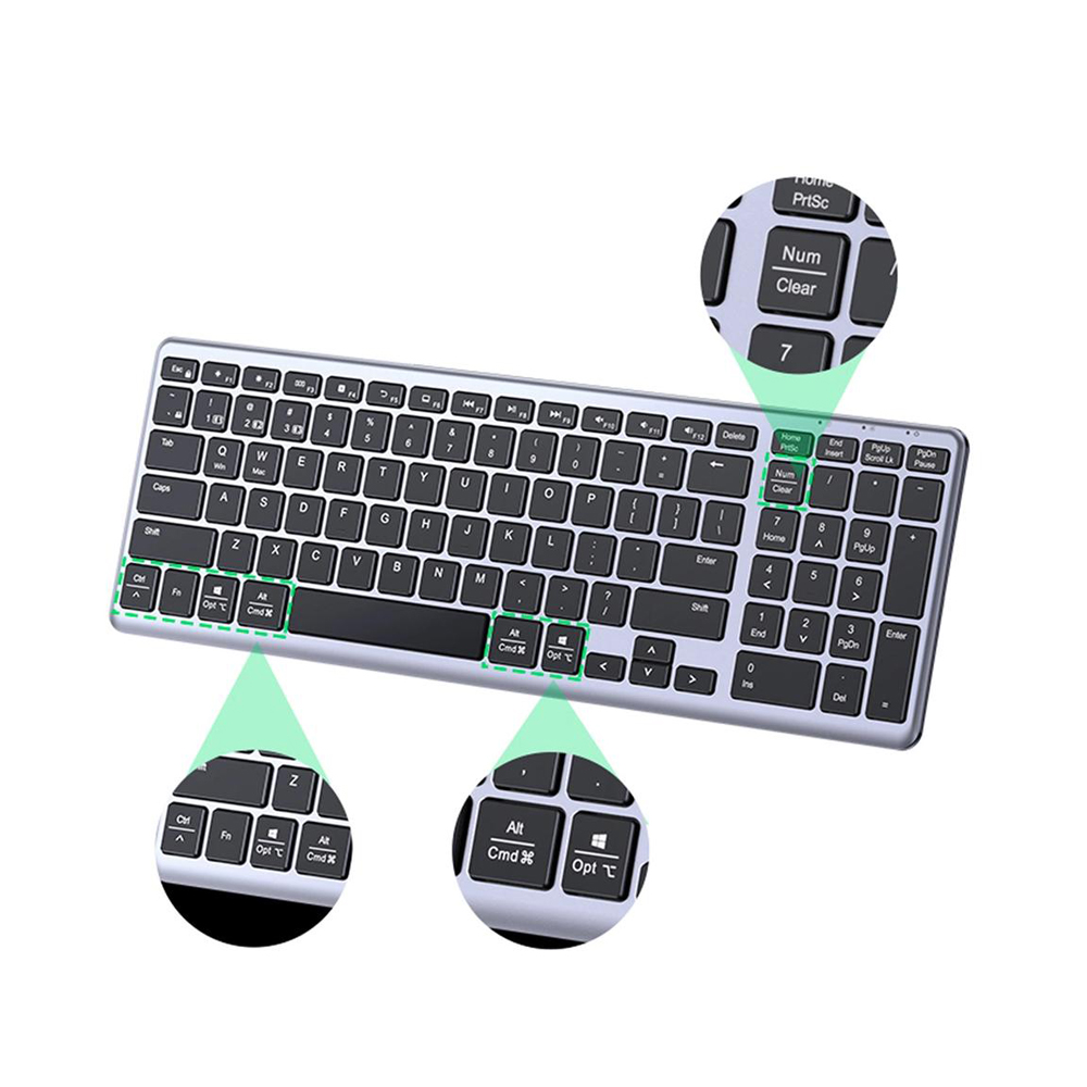 UGREEN Wireless Keyboard Ultra Slim KU005, Black - Image 2