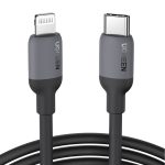 UGREEN Cable Type-C to Lightning MFI, 3A, 1M, Silicone, Black | US387