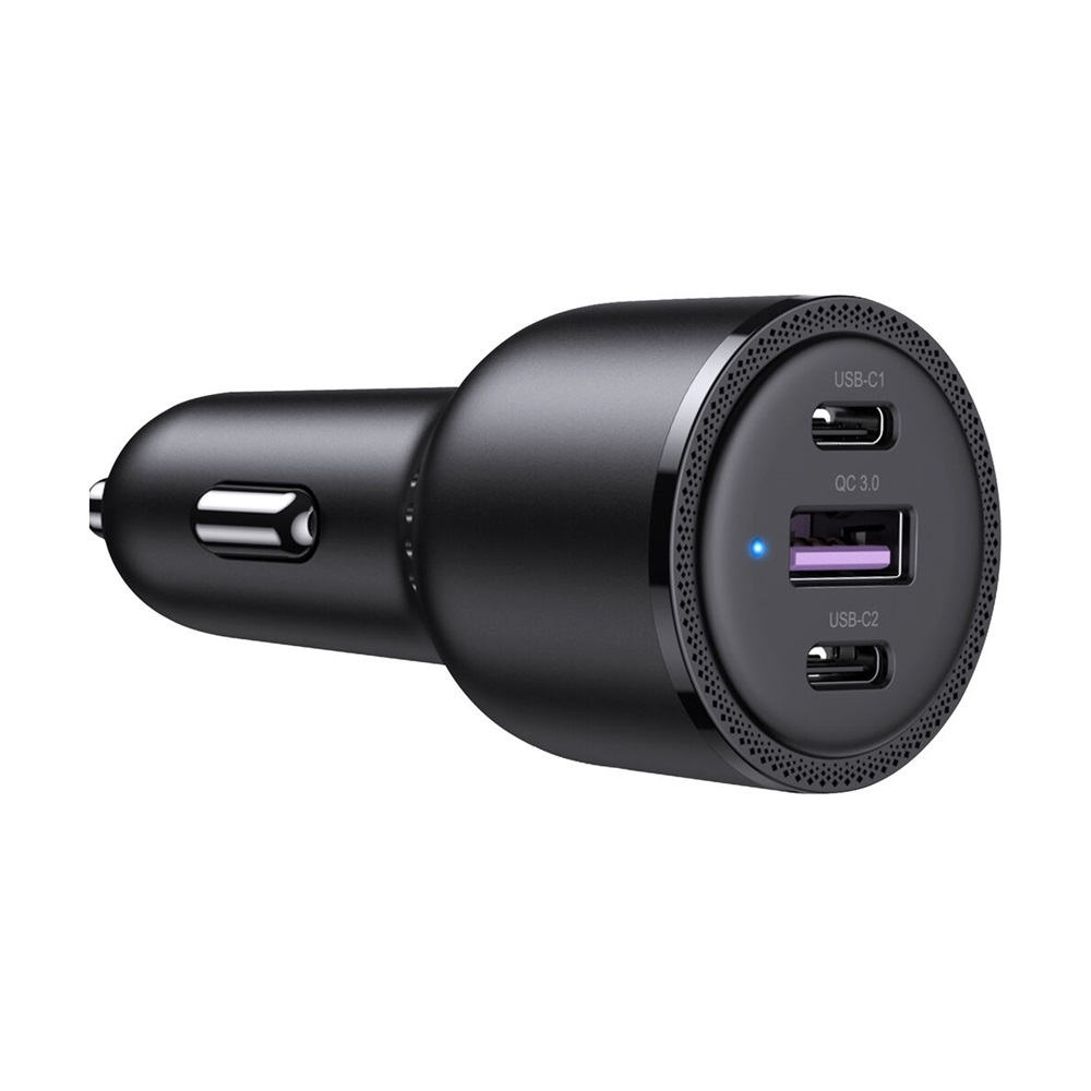 UGREEN Car Charger 2*Type-C + 1*USB-A Aluminum 3A 69W, Grey - Image 2