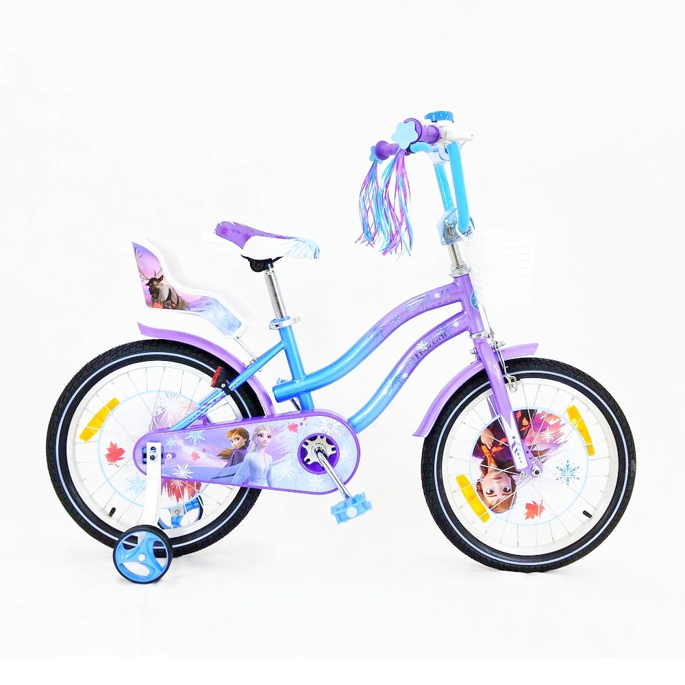 Frozen Children's Bicycle, 18",Steel frame, Aluminum rim, Ring, Hand brake, Blue/Purple