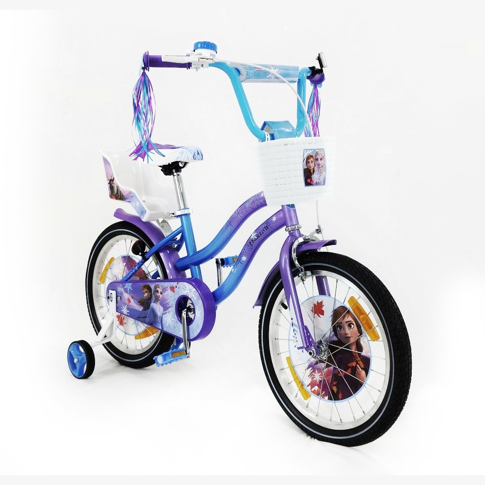 Frozen Children's Bicycle, 18",Steel frame, Aluminum rim, Ring, Hand brake, Blue/Purple - Image 2