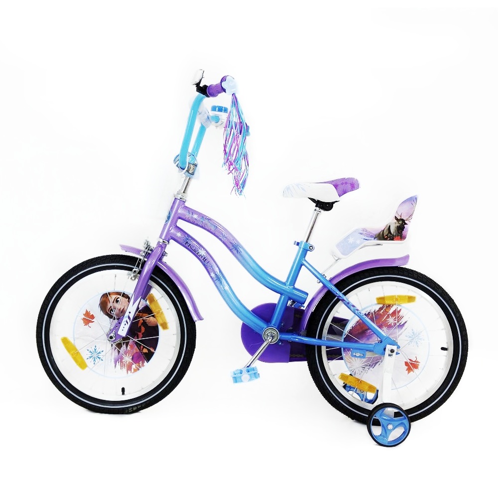 Frozen Children's Bicycle, 18",Steel frame, Aluminum rim, Ring, Hand brake, Blue/Purple - Image 3