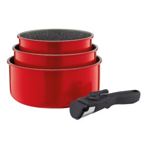 Ambition, Set Of 3 Pots With Removable Handle, Jasper, 16, 18, 20 Cm, Aluminium