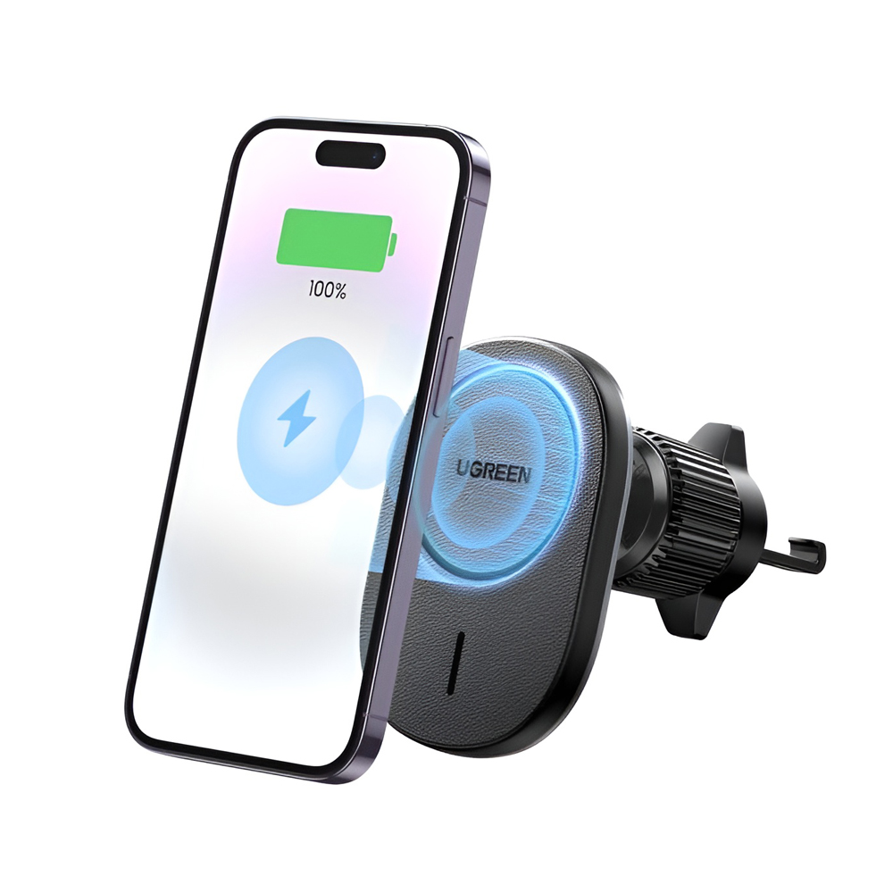 UGREEN Car Charger Wireless Magnetic For Air Vent Mount CD345, Black - Image 3