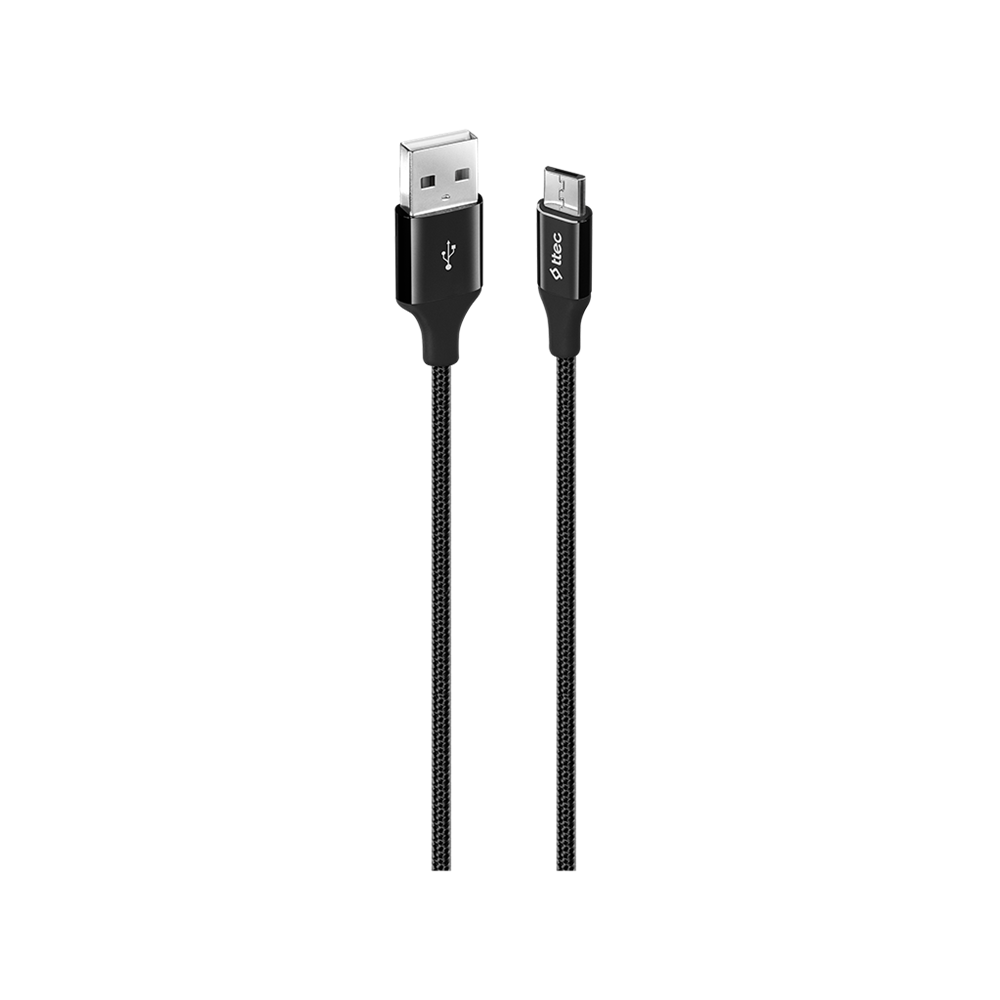 ttec Cable USB to Micro USB 2.4A (1.2m) Alumi, Black - Image 2