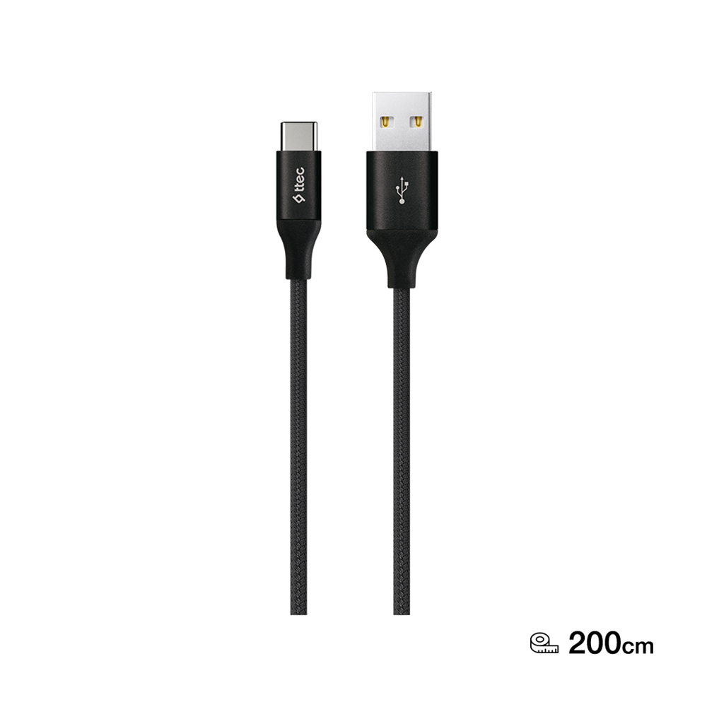 ttec Cable USB to Lightning 2.4A (2m) XL Alumi, Black - Image 2