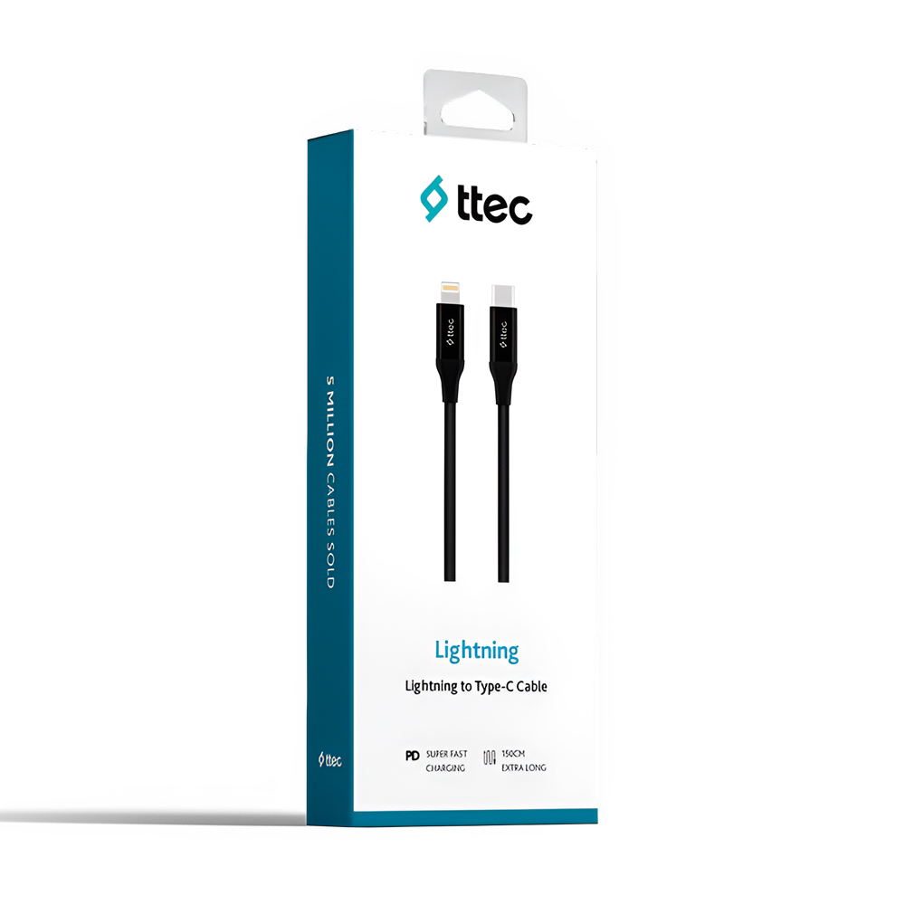 ttec Cable Type-C to Lightning PD 20W (1.5m), Black - Image 2