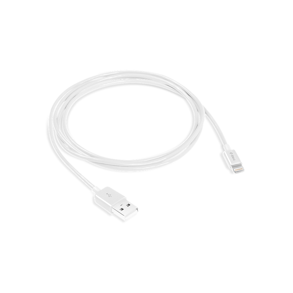 ttec Cable USB to Lightning MFI 2.4A (1.2m), White - Image 3