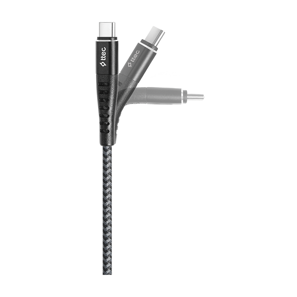 ttec Cable USB to Type-C Extreme 2.4A (1,5m), Space Gray - Image 3