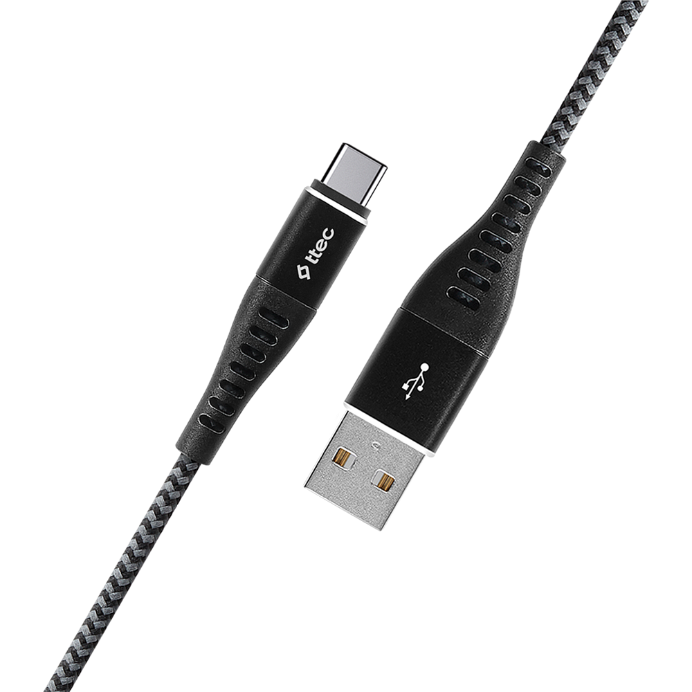ttec Cable USB to Type-C 2.4A (1,5m) Extreme, Black - Image 2