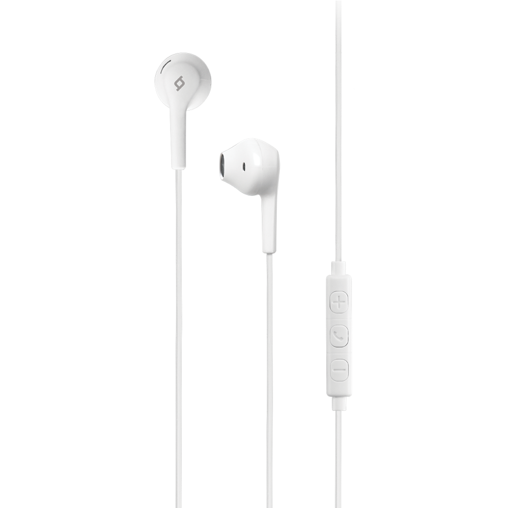 ttec Headphones In-Ear with Built-in Remote Control RIO, White