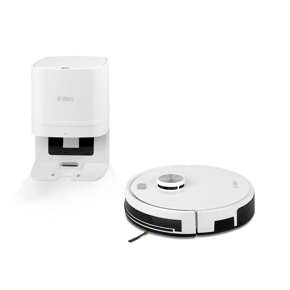 ttec Robot Vacuum with Automatic Dust Disposal Robi ProMaster+, White - Image 2