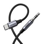 UGREEN Cable AUX Type-C to 3.5mm Male 1M AV143, Gray