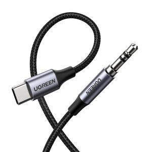 UGREEN Cable AUX Type-C to 3.5mm Male 1M AV143, Gray