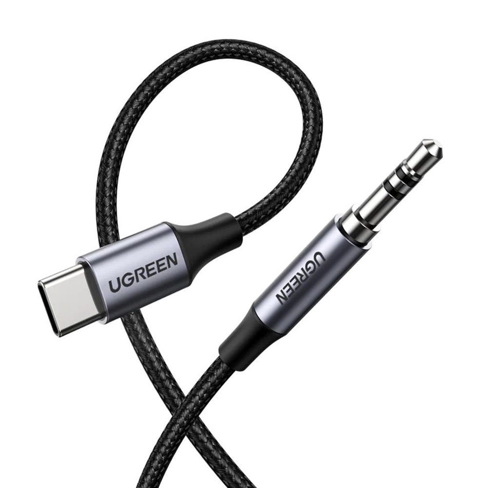 UGREEN Cable AUX Type-C to 3.5mm Male 1M AV143, Gray
