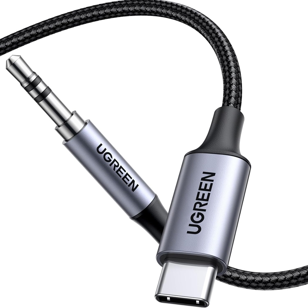 UGREEN Cable AUX Type-C to 3.5mm Male 1M AV143, Gray - Image 2