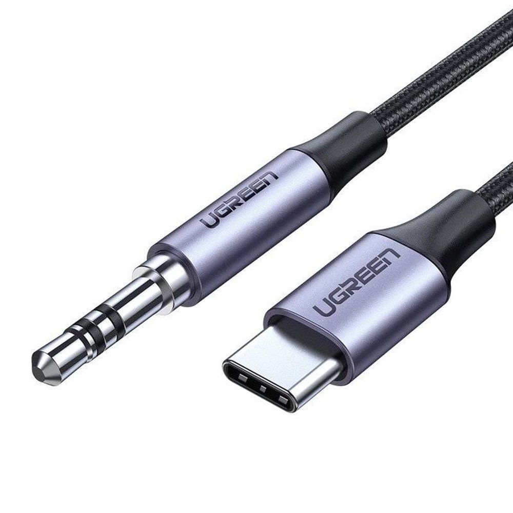 UGREEN Cable AUX Type-C to 3.5mm Male 1M AV143, Gray - Image 3