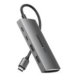 UGREEN HUB 4in1 Type-C 3.0 to 2*Type-C 3.2 + 2*USB 3.1 CM480, Silver