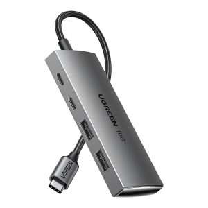 UGREEN HUB 4in1 Type-C 3.0 to 2*Type-C 3.2 + 2*USB 3.1 CM480, Silver