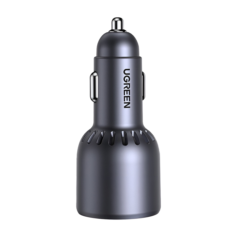 UGREEN Car Charger 2*Type-C+1*USB-A Aluminum 3A 75W, Grey - Image 2