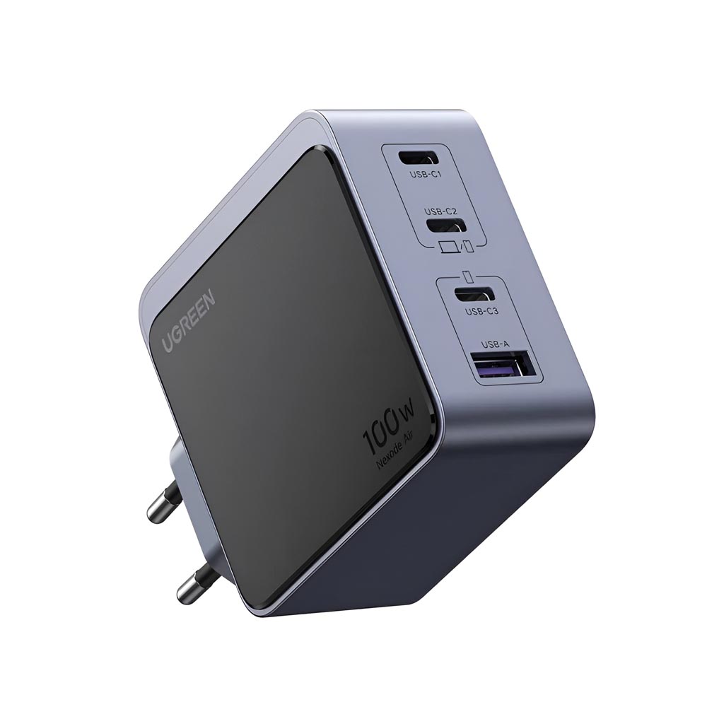 UGREEN Nexode GaN S Charger 3*Type-C+1*USB-A 100W X565, Black - Image 2