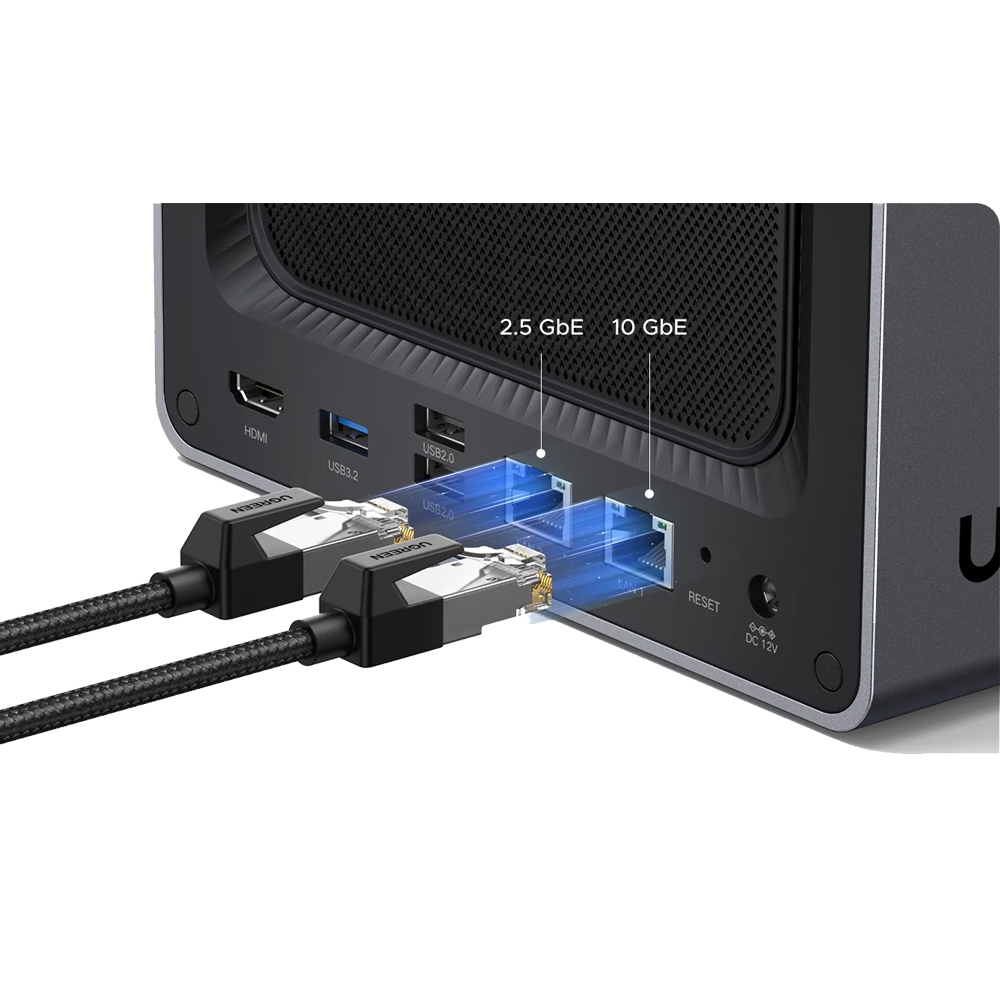 UGREEN Network Attached Storage DXP4800 Plus 4-Bay (Diskless) EU, Black - Image 3