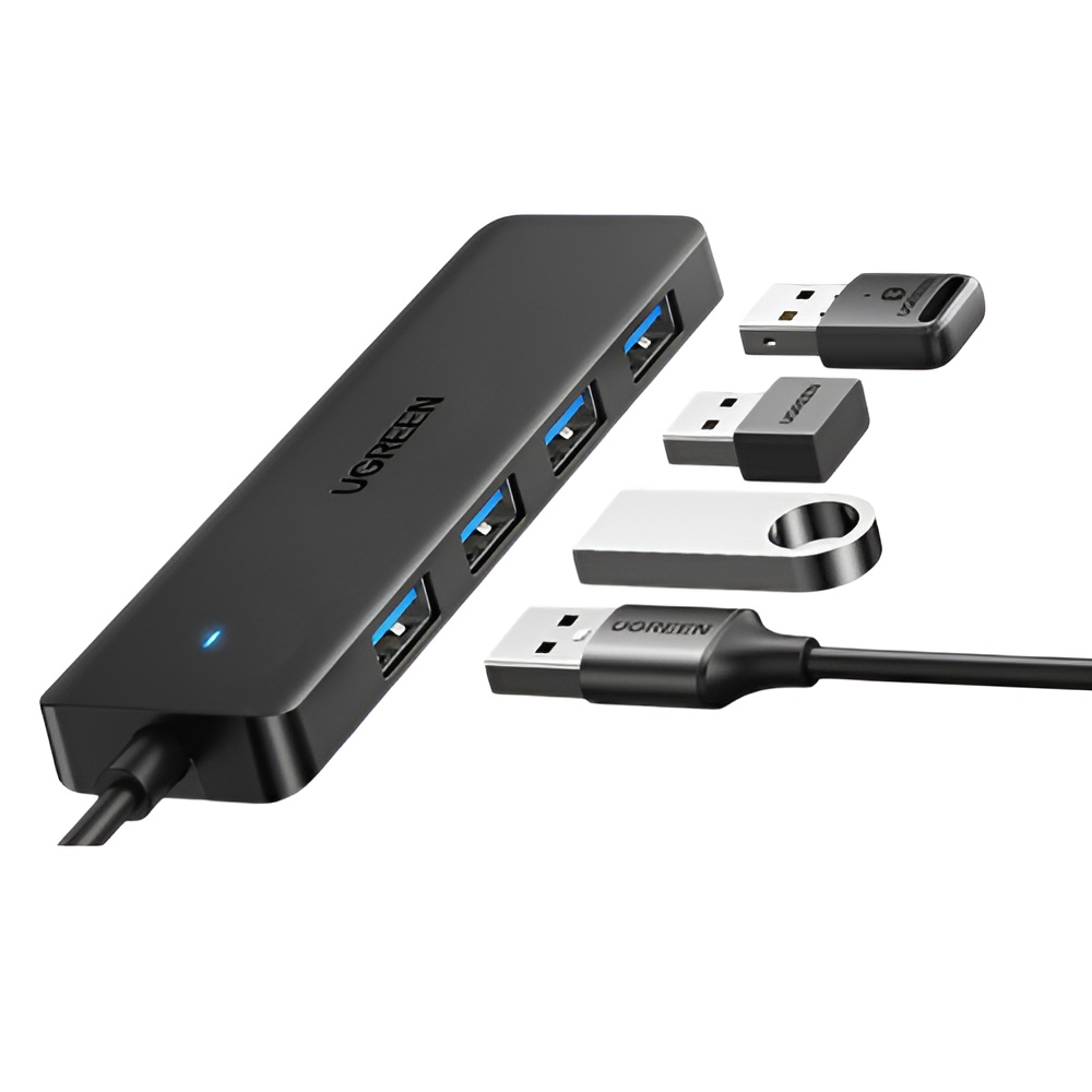 UGREEN HUB 4in1 USB 3.0 to 4*USB 3.0 1M CM219, Black - Image 2