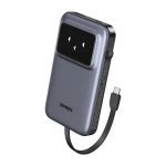 UGREEN Power Bank Uno Series 10000mAh, 30W, with Built-in USB-C Cable, Space Gray