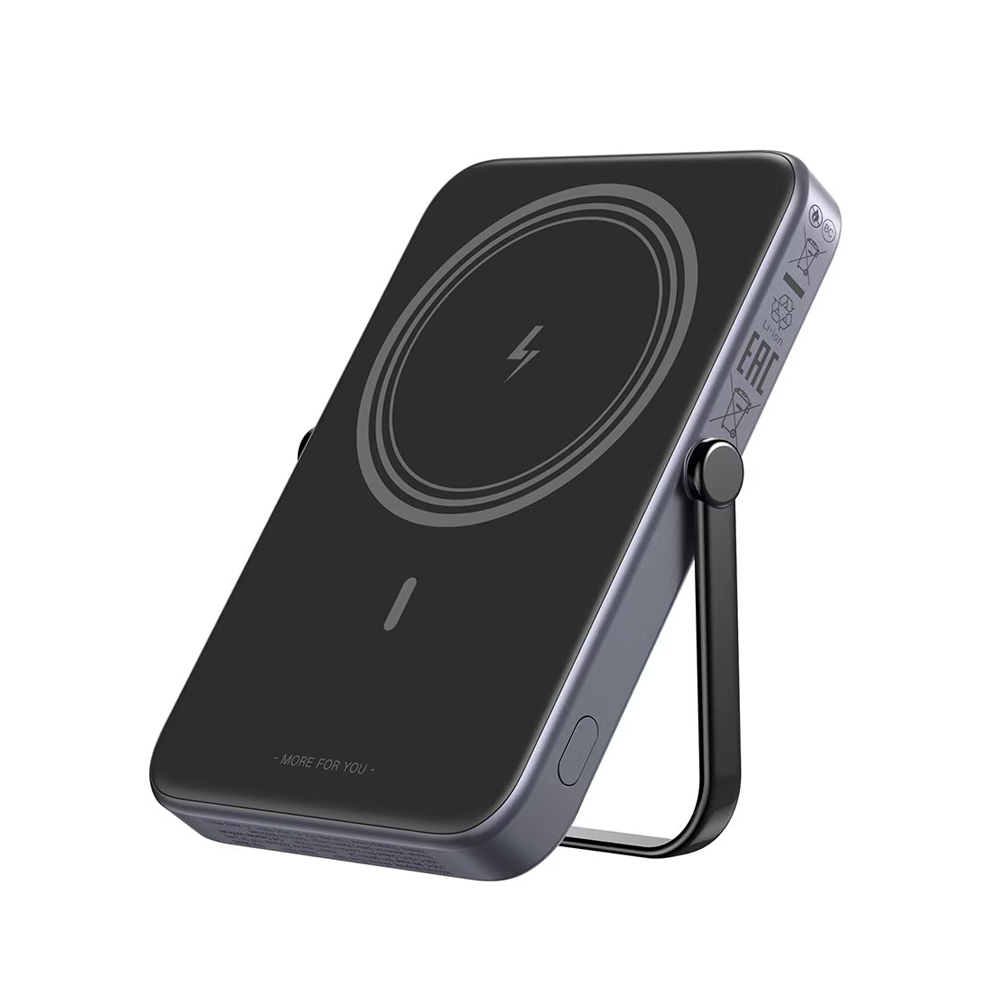 UGREEN Power Bank Uno Series Magnetic Wireless with Kickstand 5000mAh, 7.5/20W, Space Gray - Image 2