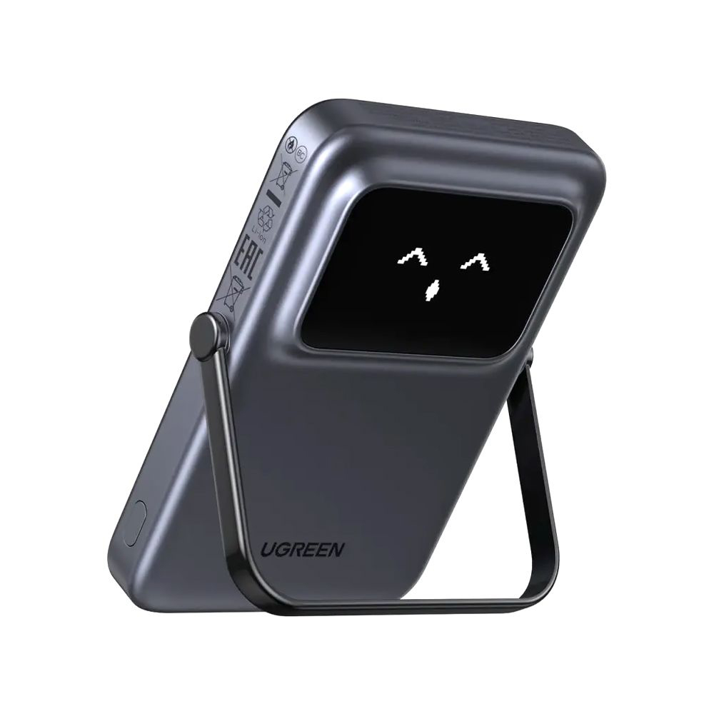 UGREEN Power Bank Uno Series Magnetic Wireless with Kickstand 5000mAh, 7.5/20W, Space Gray - Image 3