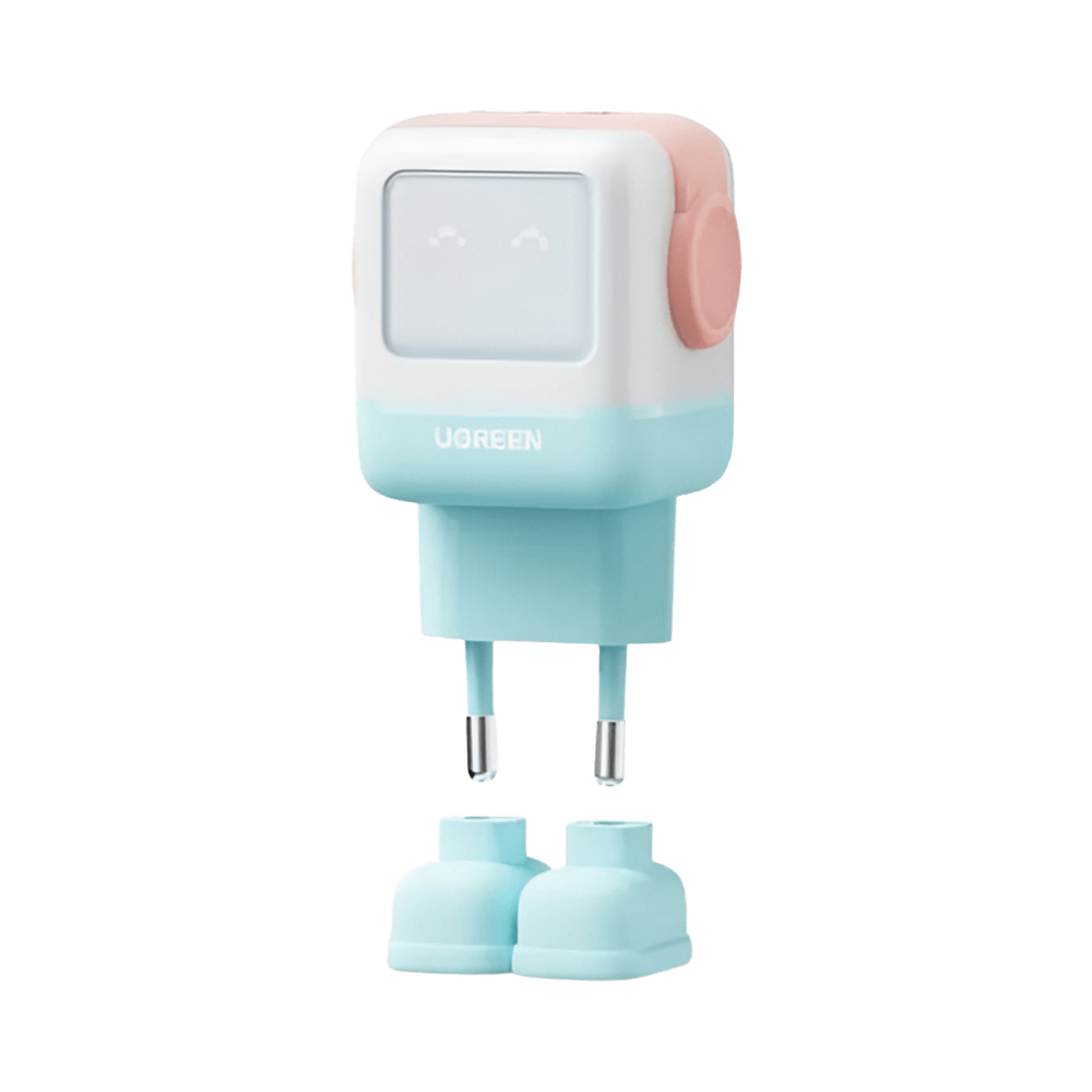 UGREEN Nexode Robot GaN Charger USB-A+2*USB-C 65W, Pink Blue - Image 2