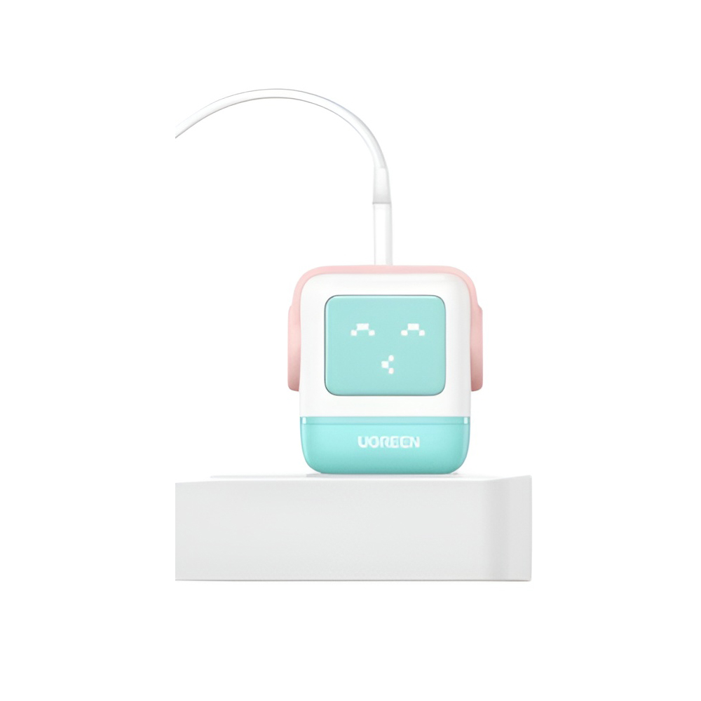 UGREEN Nexode Robot GaN Charger USB-A+2*USB-C 65W, Pink Blue - Image 3