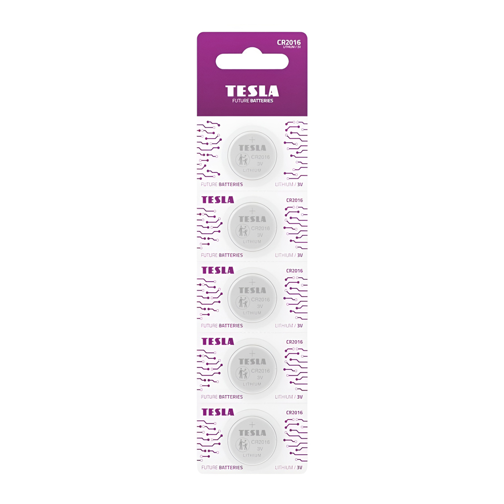 TESLA Batteries CR 2016 5 pcs Blister