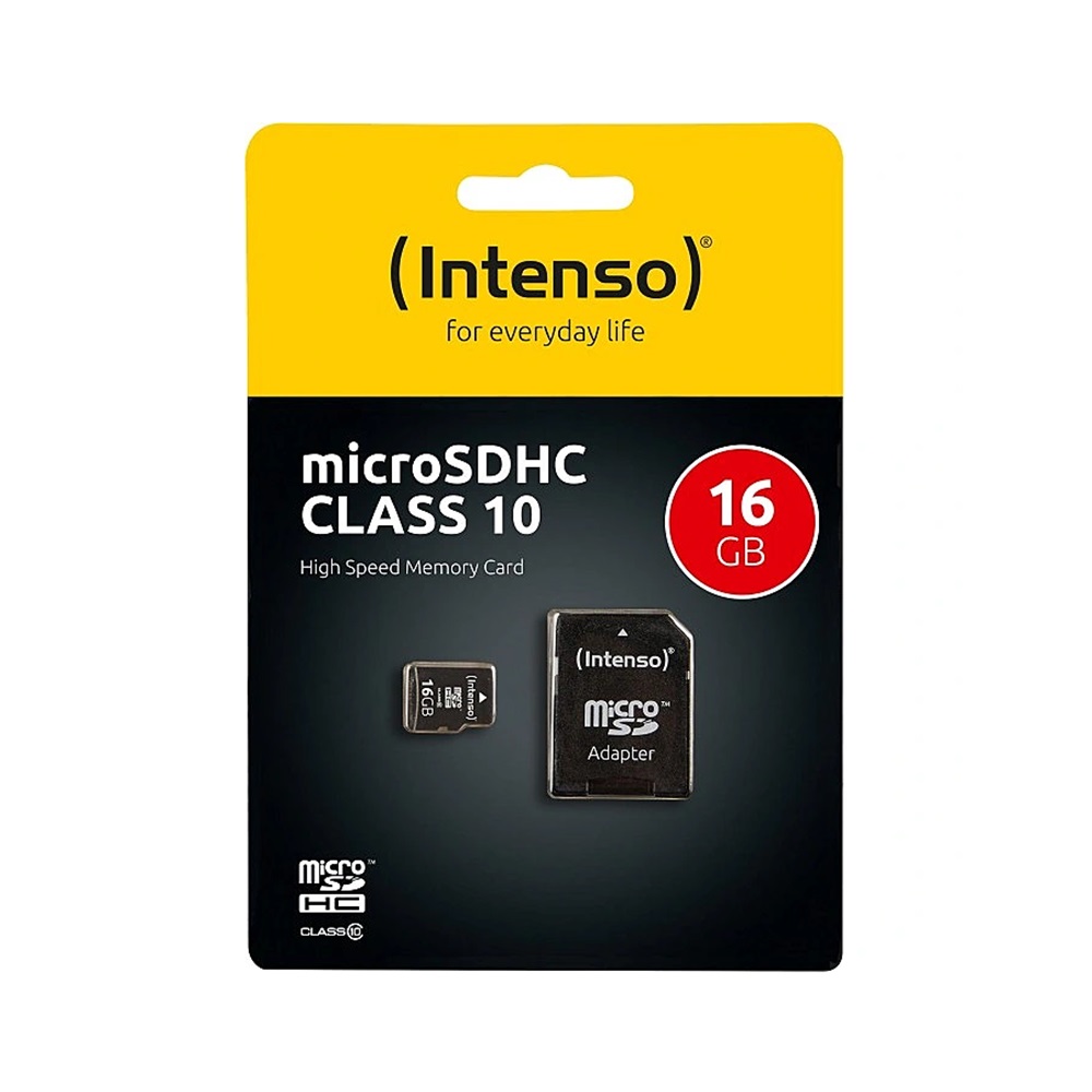 Intenso® MICRO Secure Digital Cards, 16 GB + SD Adapter, Class 10