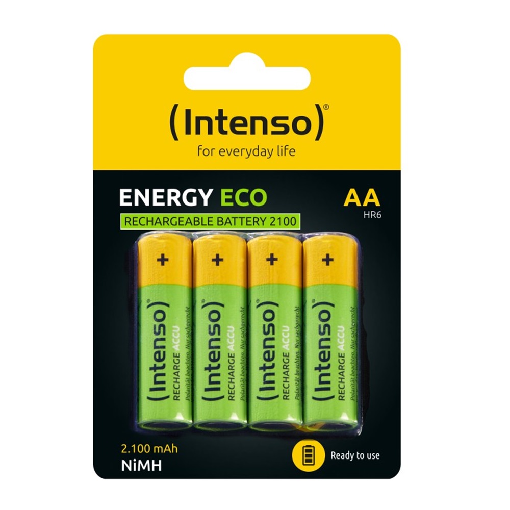 Intenso® Batteries Rechargeable AA HR6 4pcs Blister, 2100mAh - Image 2