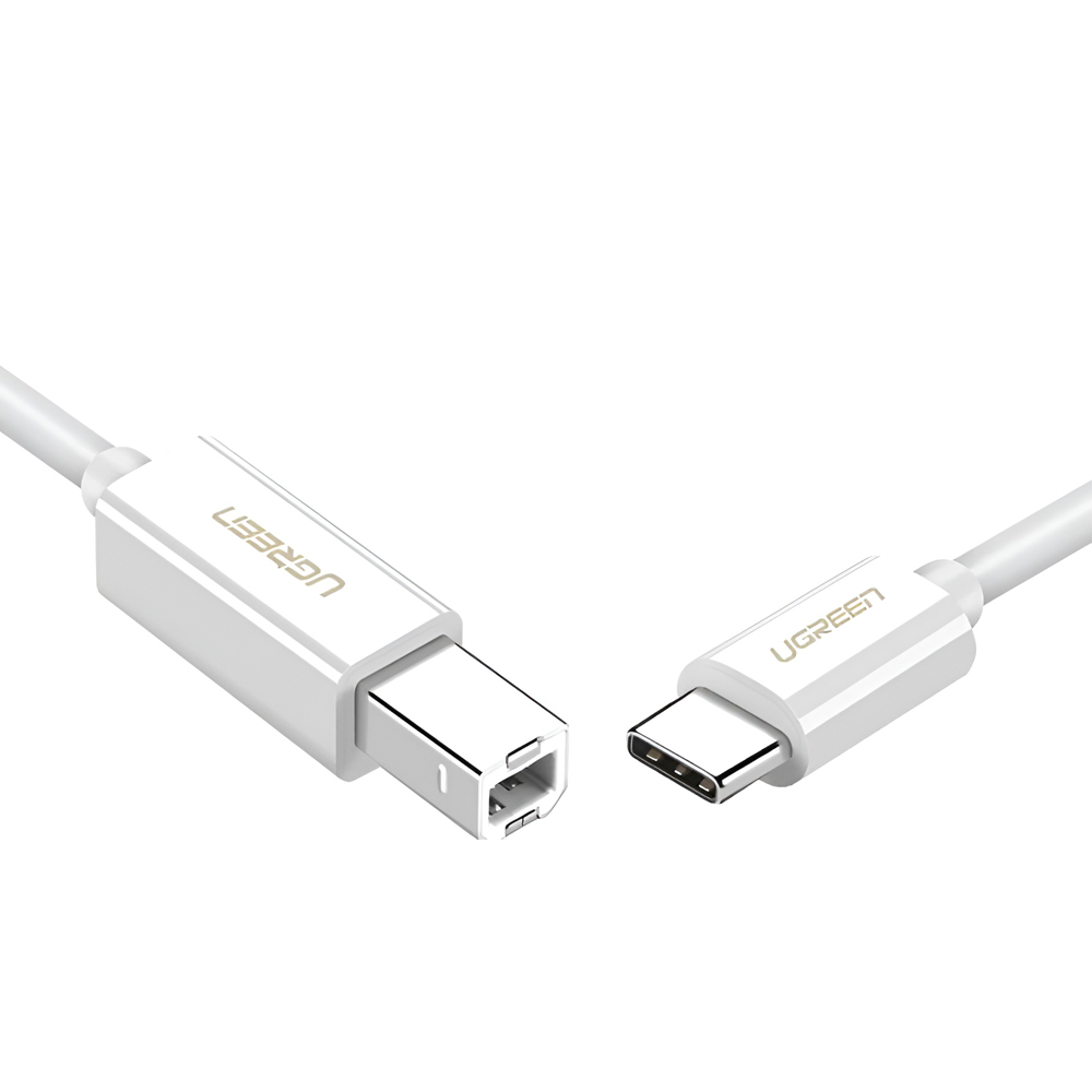 UGREEN Cable Printer Type-C 2.0 to USB Type-B 2.0, 1M, White | US241 - Image 2