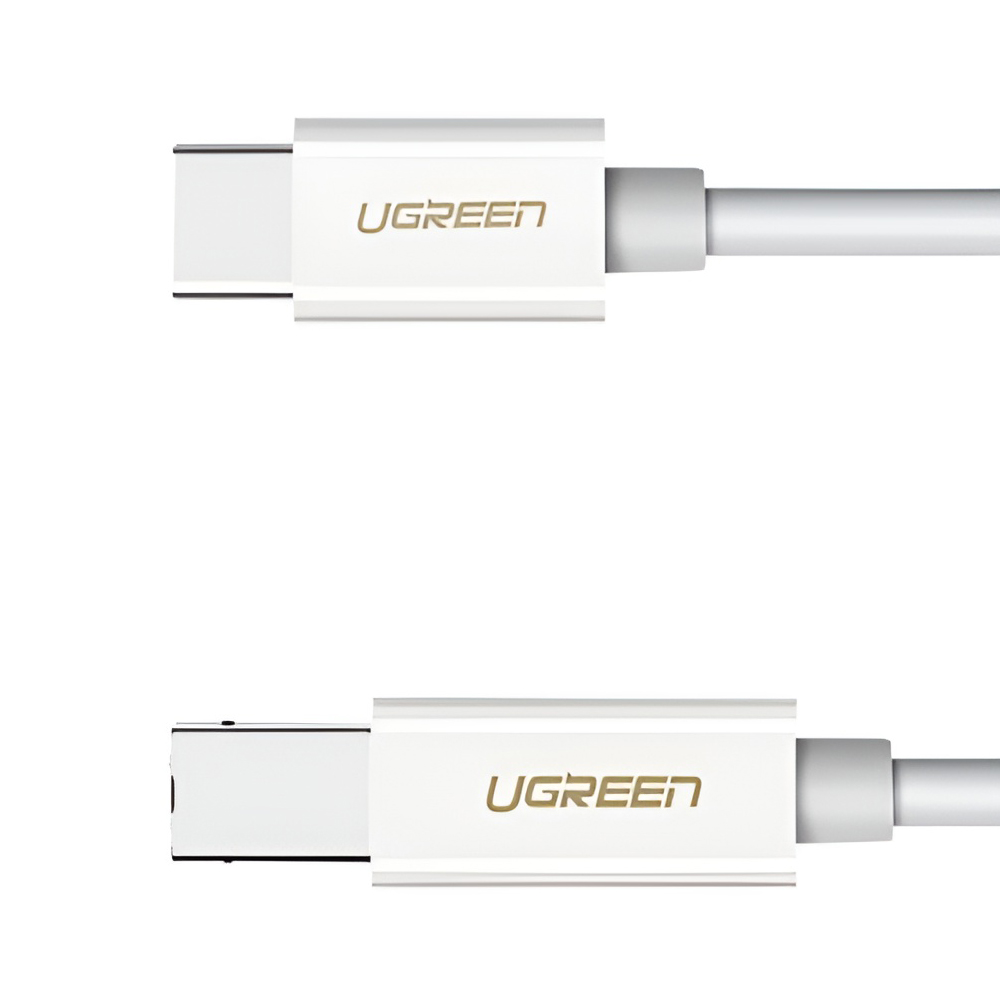 UGREEN Cable Printer Type-C 2.0 to USB Type-B 2.0, 1M, White | US241 - Image 3